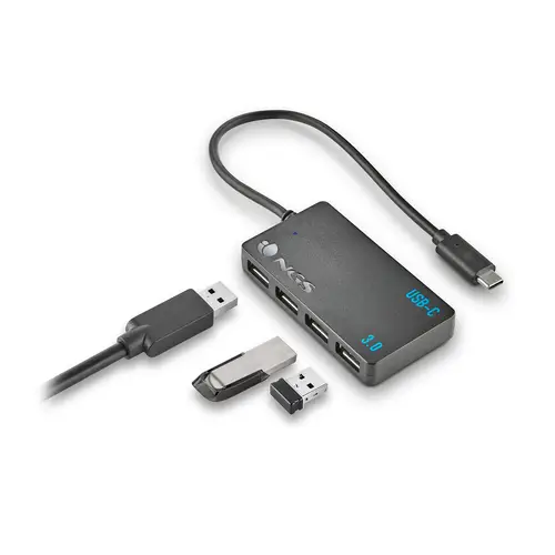 WONDER IHUB4 USB 3.2 Gen 1 (3.1 Gen 1) Type-A 480 Mbit/s Negro - Imagen 3
