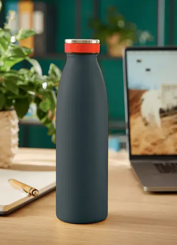 Insulated Uso diario 500 ml Acero inoxidable Negro - Imagen 2