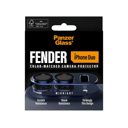 ® Fender Camera Lens Protector Midnight iPhone Duo Protector de pantalla Apple 1 pieza(s) - Imagen 3