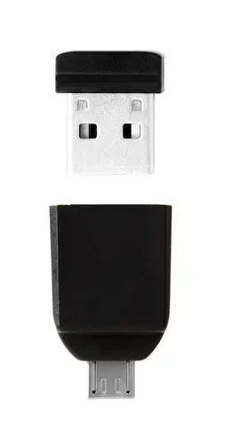 Nano - Unidad USB de 16 GB con adaptador Micro USB - Negro - Imagen 6
