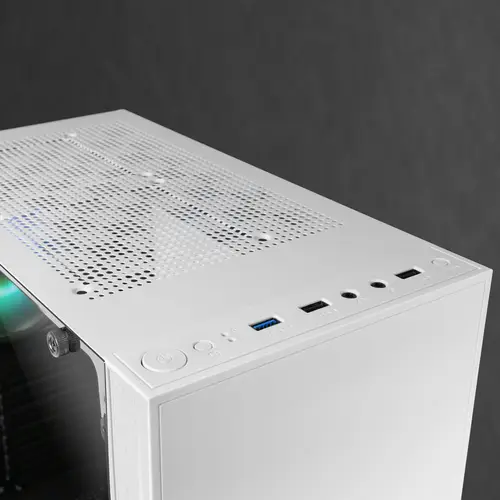 MC-U3, Caja PC Gaming ATX XL, Frontal Triple ARGB, Ventilador 12cm ARGB, Ventana Cristal Templado, Blanco - Imagen 4