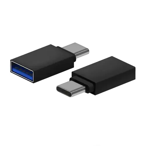 Mini Adaptador Aluminio USB 3.2 Gen1 3A, Tipo USB-C/M-A/H, Negro - Imagen 1