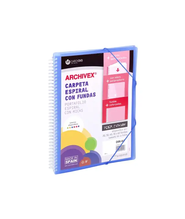 53034050 carpeta de cartón A4 Azul, Translúcido