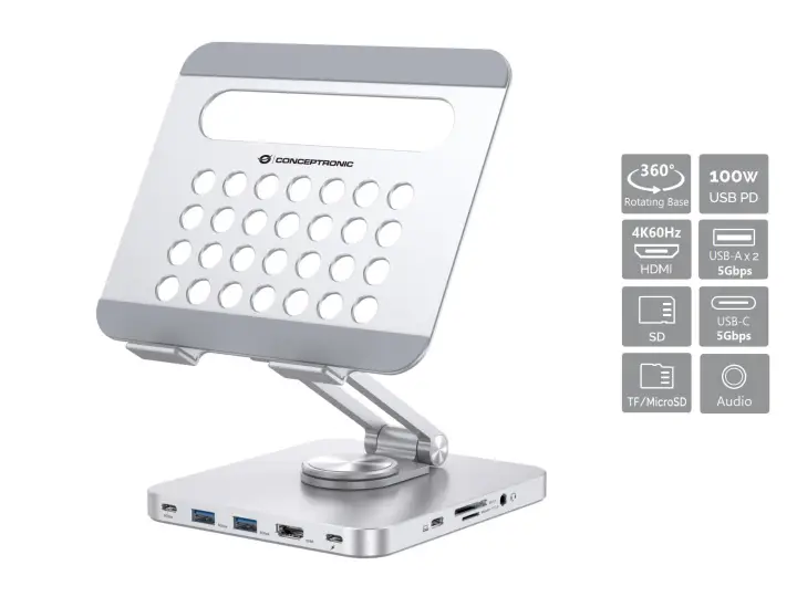 DONN26G mueble y soporte para dispositivo multimedia Plata Tableta Carro para administración de tabletas