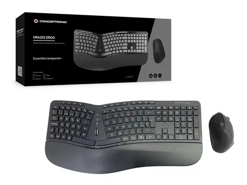 ORAZIO02ES teclado Ratón incluido Oficina RF inalámbrico QWERTY Español Negro - Imagen 5