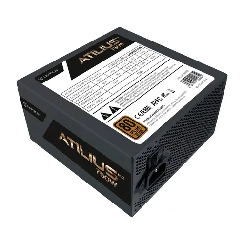 ATX Atilius 2.0 Black 750W 80+ Bronze unidad de fuente de alimentación 20+4 pin ATX Negro - Imagen 2