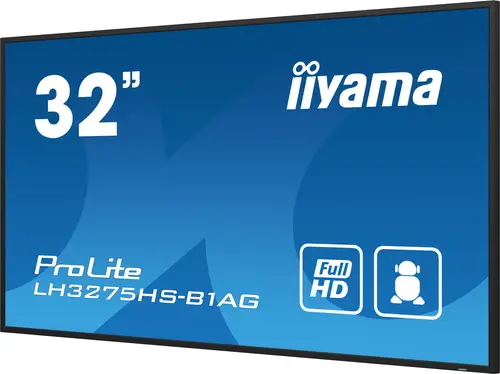 LH3275HS-B1AG pantalla de señalización Pantalla plana para señalización digital 81,3 cm (32") LCD Wifi 500 cd / m² Full HD Negro Procesador incorporado Android 11 24/7 - Imagen 3