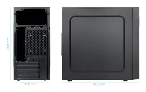 Caja Minitorre Micro-ATX ISOBOX ULTRA, Negra - Imagen 2