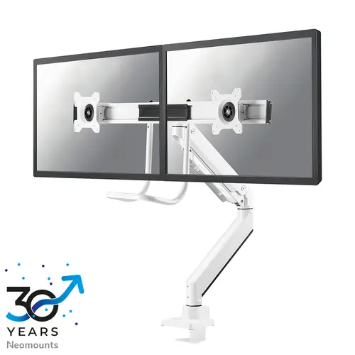 NM-D775DXWHITE Brazo de monitor 10-32" - resorte de gas - Topfix - Tope-a-180° - Imagen 1