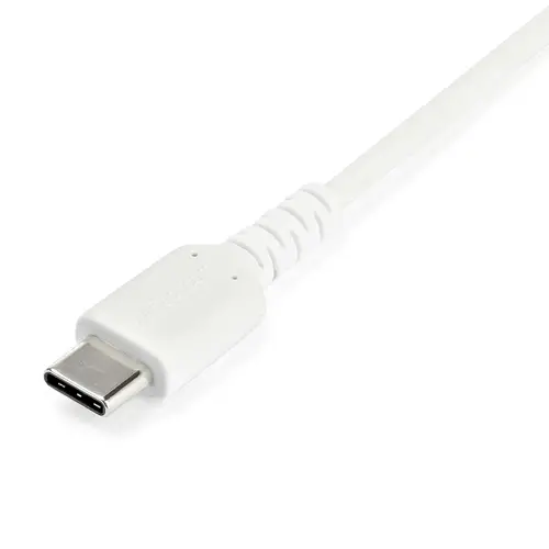Cable de Carga USB-A a USB-C de 1m - Cable de Carga Rápida y Sincronización USB 2.0 de Servicio Pesado - Cable de Datos USB 2.0- Resistente con Fibra de Aramida - M/M - 3A - Blanco - Imagen 3