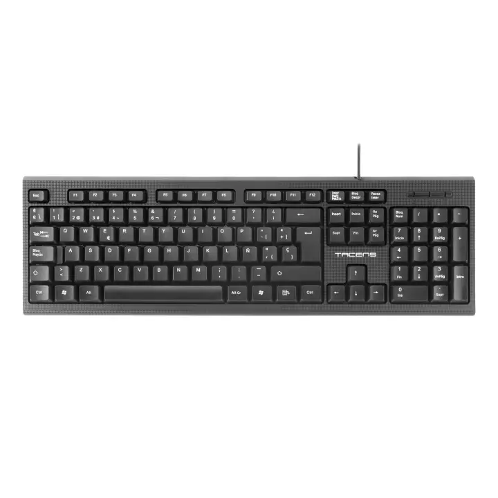 AK0 - Teclado profesional (membrana, pulsación optimizada, diseño ecológico, USB 2.0, Mac/Linux/Windows