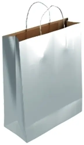 BOLSA PAPEL KRAFT LISO 40x46 PLATA P/25