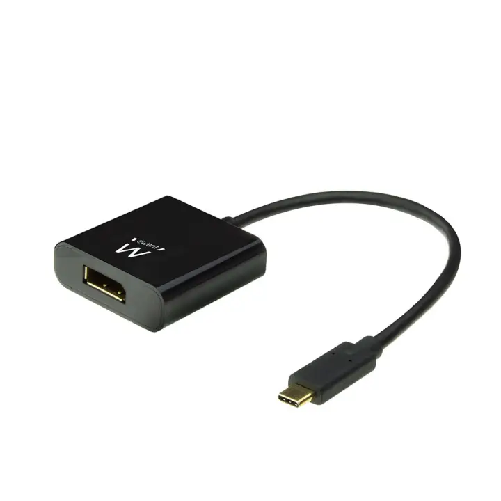 EW9825 adaptador de cable de vídeo 0,15 m USB Tipo C DisplayPort Negro