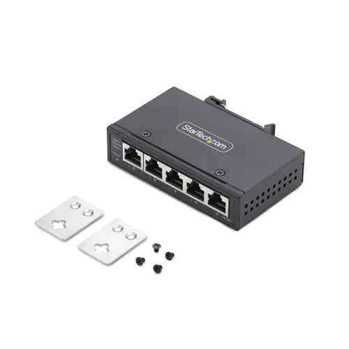Switch Ethernet Industrial de 5 Puertos no Gestionado IP30 - Ethernet 100/1000 - Montaje en Pared o Carril DIN - IP30 - -40C-75C - 9~60VDC - TAA - Imagen 10