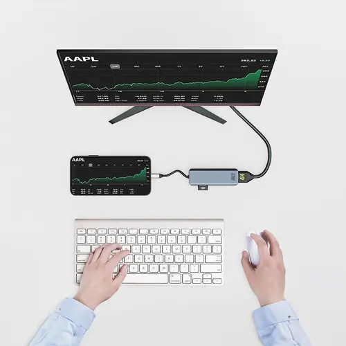 Adaptador multipuerto USB-C 4K para 2 monitores HDMI, puerto de datos USB-A - Imagen 6