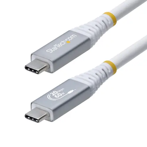 Cable USB4 3m - Cable USB-C Certificado USB-IF - 20Gbps - PD 240W EPR - 4K120 - DP 1.4 - Cable USB Tipo C - Recubrimiento de TPE - Blanco - Imagen 1