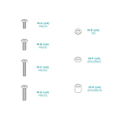 Soporte Fijo de pared para pantallas 32"- 70", Negro - Imagen 7