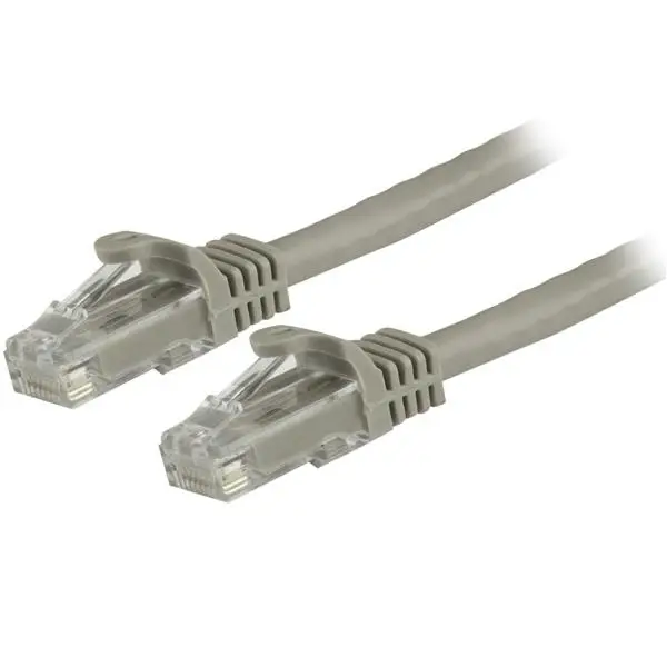 Cable de 1,5m Cat6 Ethernet de Red Gris - RJ45 sin Enganches - 24AWG