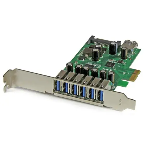 Adaptador tarjeta PCI Express de 7 puertos USB 3.0 con perfil bajo o completo - Imagen 1