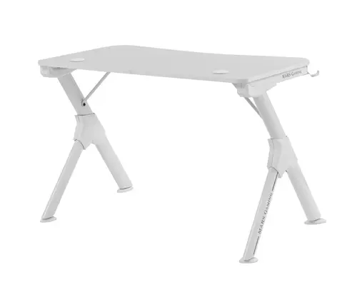 MGD, Mesa Ergonómica Gaming, Soporte Auriculares y Bebidas, Escritorio PC, 110x60cm, Blanco - Imagen 4