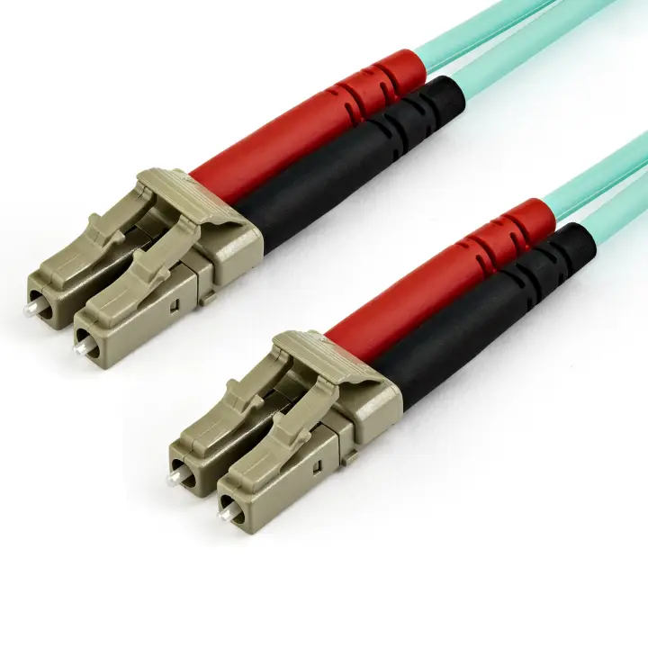 Cable de 1m de Fibra Óptica Multimodo LC/UPC a LC/UPC OM4 - 50/125µm - Fibra LOMMF/VCSEL - Redes de 100G - Cable LSZH - Baja Pérdida de Inserción - Low Insertion Loss