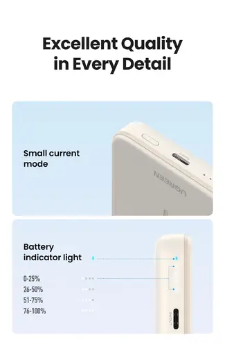 25208 batería externa 10000 mAh Cargador inalámbrico Beige - Imagen 12