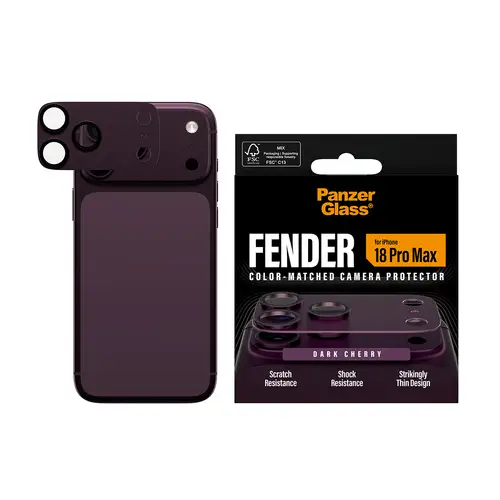 ® Fender Camera Lens Protector Dark Cherry iPhone 18 Pro Max Protector de pantalla 1 pieza(s) - Imagen 2