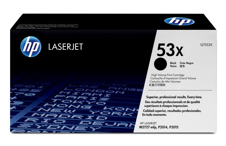 Cartucho de tóner original LaserJet 53X de alta capacidad negro