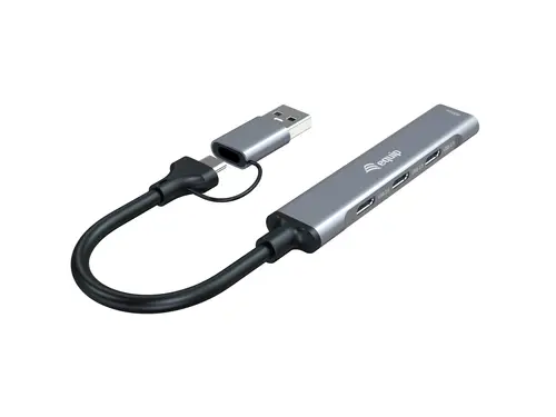 128969 hub de interfaz USB 3.2 Gen 1 (3.1 Gen 1) Type-C 5000 Mbit/s Gris - Imagen 2