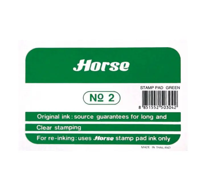 TAMPON 110X70 MM HORSE VERDE