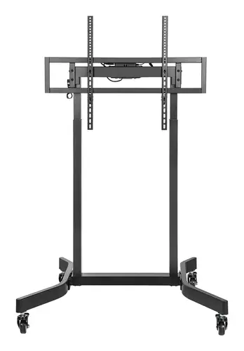 Soporte de suelo motorizado pro con ruedas para monitor/TV 120kg de 55-100, Negro - Imagen 2