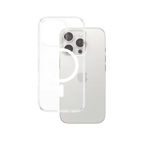 ® HardCase Transparent w. White MagSafe iPhone 16 Pro funda para teléfono móvil Transparente - Imagen 1