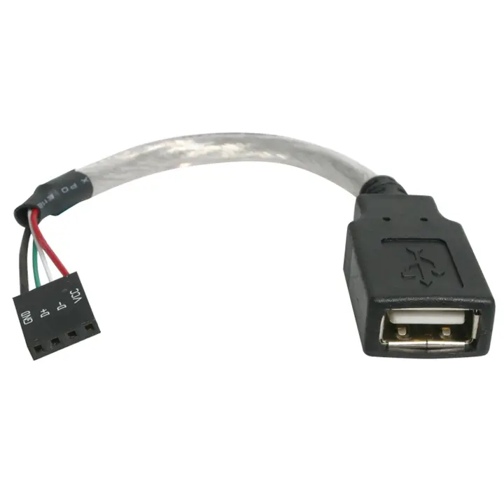 Cable de 15cm Adaptador Extensor USB 2.0 a IDC 4 pines - Conector..