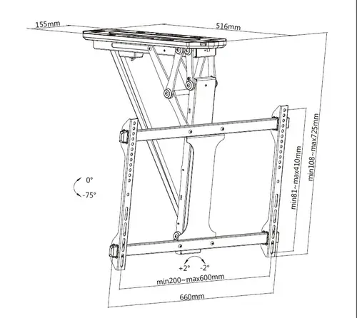 650329 Soporte de techo motorizado para TV de 32"-70 - Imagen 9