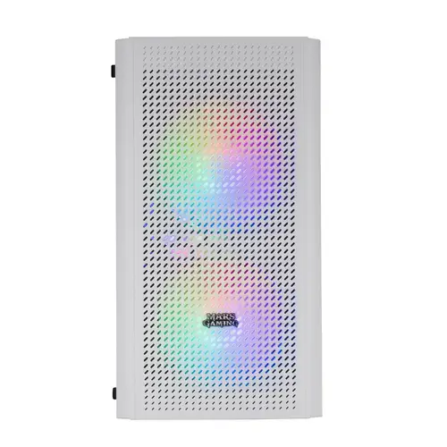 MC300W Blanco, Caja PC Micro ATX, Cristal Templado, Frontal MESH, 3xVentilador FRGB - Imagen 3