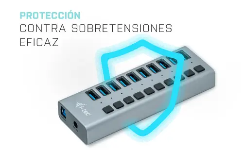 USB 3.0 Charging HUB 10 port + Power Adapter 48 W - Imagen 7
