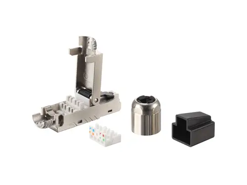 121172 conector RJ-45 Negro, Acero inoxidable - Imagen 2