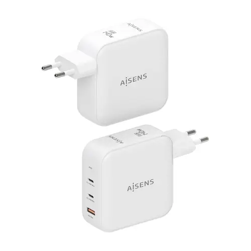 Cargador GaN 140W, 2xUSB-C PD3.1 QC4.0, 1xUSB-A QC3.0, Blanco - Imagen 3