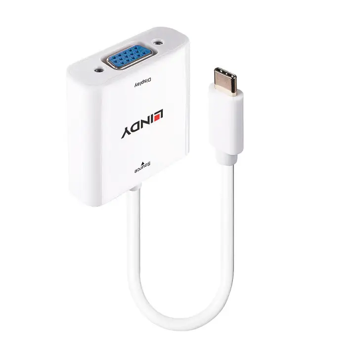 43355 adaptador de cable de vídeo USB Tipo C VGA (D-Sub) Blanco