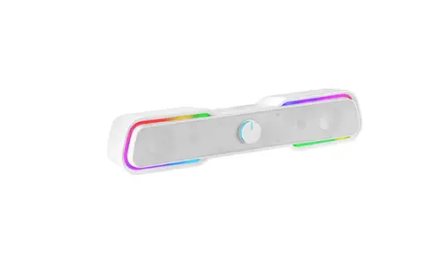 MSBXW Blanco, Barra de Sonido RGB, Bluethooth 5.0+Jack 3.5, Sonido DSP 10W - Imagen 1