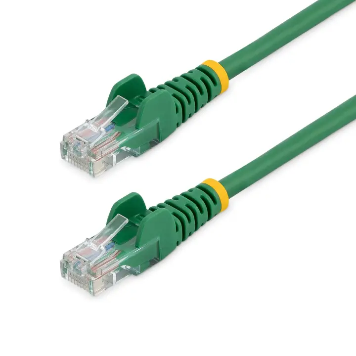 Cable de 1m Verde de Red Fast Ethernet Cat5e RJ45 sin Enganche - Cable Patch Snagless