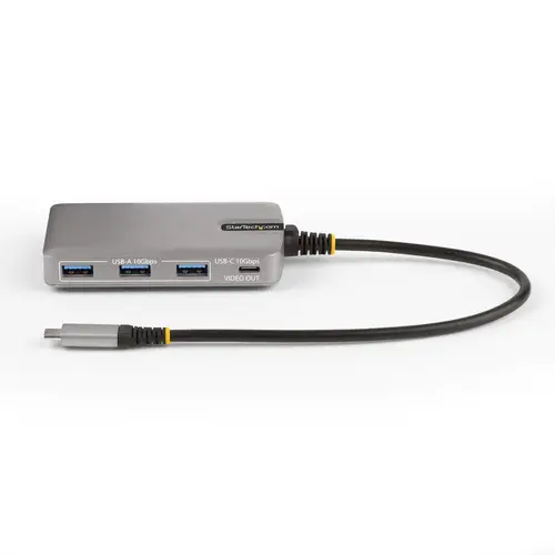 Hub Ladrón USB-C de 4 Puertos con Modo Alt de DP para USB-C y Salida de Vídeo de 4K 60Hz - 3x USB-A - 1x USB Tipo C - PD 100W - USB 3.2 10Gbps - Cable 30cm - Portátil - Imagen 3