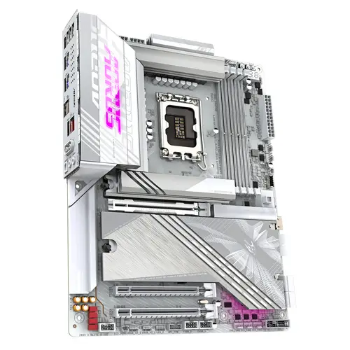 Placa base Z890 AORUS ELITE X ICE - Compatible con CPUs Intel Core Ultra (Serie 2), VRM de 16+1+2 fases, hasta 9500MHz DDR5 (OC), 1xPCIe 5.0 + 4xPCIe 4.0, Wi-Fi 7, LAN 2.5GbE, Thunderbolt 4 - Imagen 3