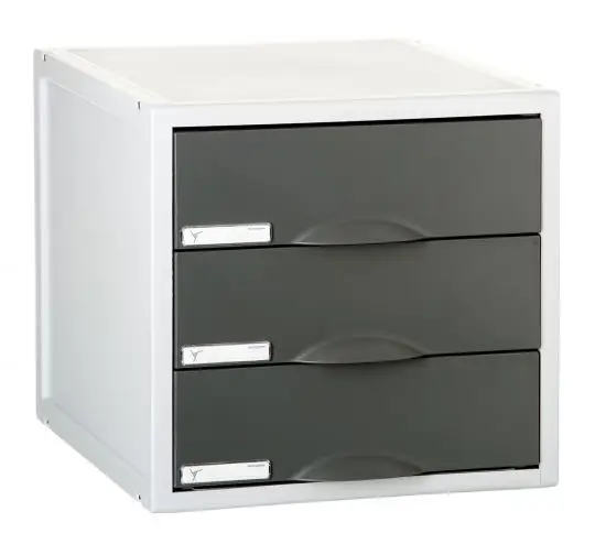 8403C GF cajonera para oficina Gris, Blanco Plástico