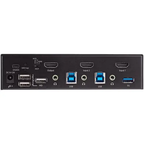 Switch Conmutador KVM de 2 Puertos HDMI 2.0 4K para 1 Monitor - Vídeo de 4K y 60Hz Ultra HD - HDR - Hub Ladrón USB 3.0 de 2 Puertos y 4 Puertos USB 2.0 HID - Audio - HotKey - TAA - Imagen 5