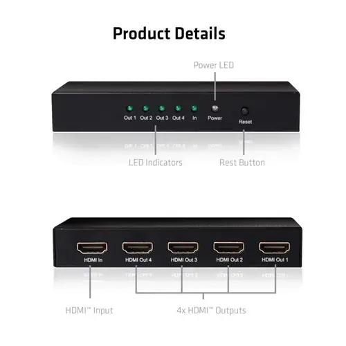 HDMI 2.0 UHD Splitter 4 Ports - Imagen 5
