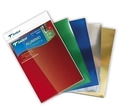 CARTULINA METAL.A4 SADIPAL SURT. P/5