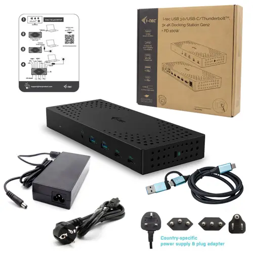 USB 3.0 / USB-C / Thunderbolt, 3x 4K Docking Station Gen 2 + Power Delivery 100W - Imagen 14