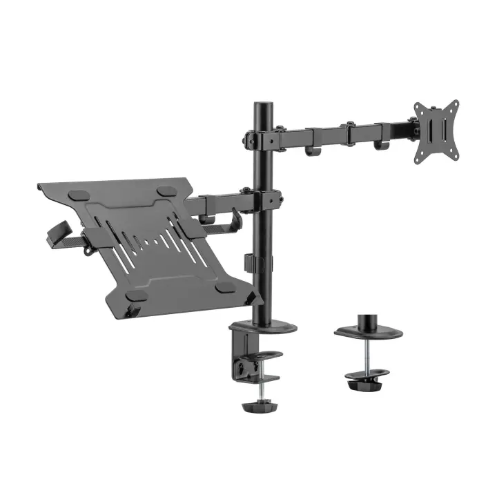 Soporte de Mesa Giratorio e Inclinable para Portatil y Monitor/TV 9Kg de 17-32, Negro