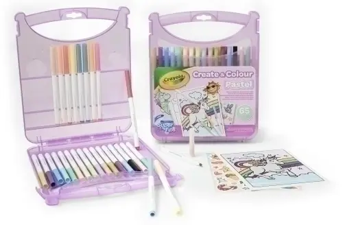 JUEGO CRAYOLA MALETIN ROTULADORES C/65